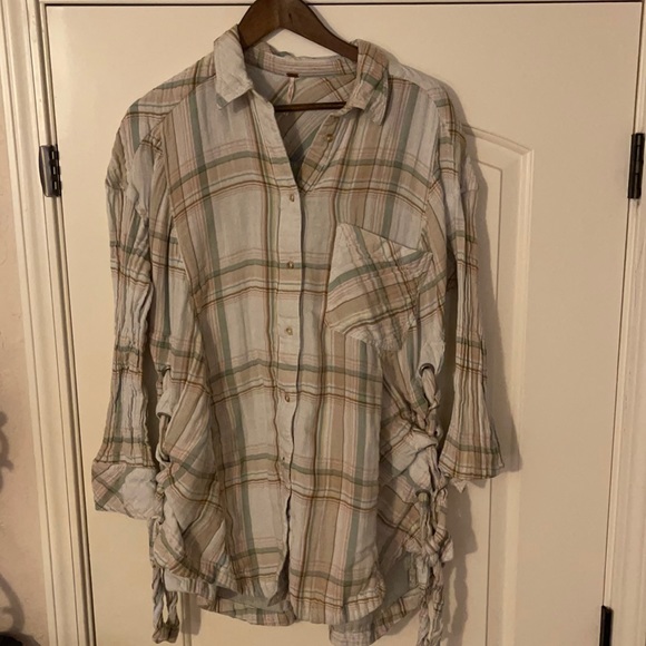 Free People Tops - Free People Nordic Nights Oversized Buttondown